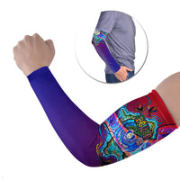Belize Independence Day September 21 Arm Sleeves Vibrant Tropical Sea Turtle Patriotic