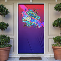 Belize Independence Day September 21 Door Cover Vibrant Tropical Sea Turtle Patriotic