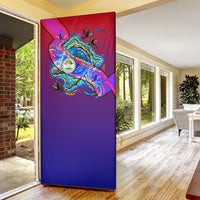 Belize Independence Day September 21 Door Cover Vibrant Tropical Sea Turtle Patriotic