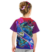Belize Independence Day September 21 Kid T Shirt Vibrant Tropical Sea Turtle Patriotic