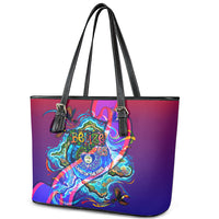 Belize Independence Day September 21 Leather Tote Bag Vibrant Tropical Sea Turtle Patriotic