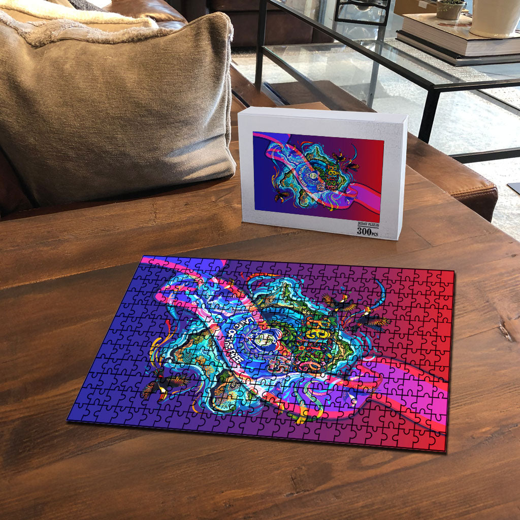 Belize Independence Day September 21 Puzzle Vibrant Tropical Sea Turtle Patriotic