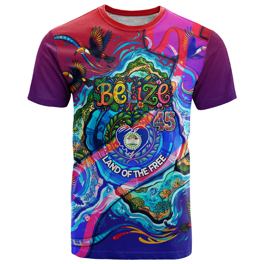 Belize Independence Day September 21 T Shirt Vibrant Tropical Sea Turtle Patriotic