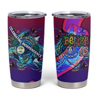 Belize Independence Day September 21 Tumbler Cup Vibrant Tropical Sea Turtle Patriotic
