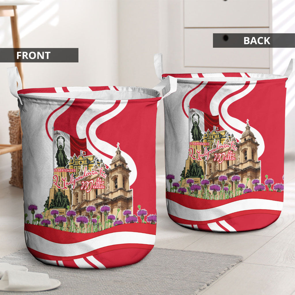 Malta Independence Day Laundry Basket Maltese Flag Cross Knight Born By The Sea
