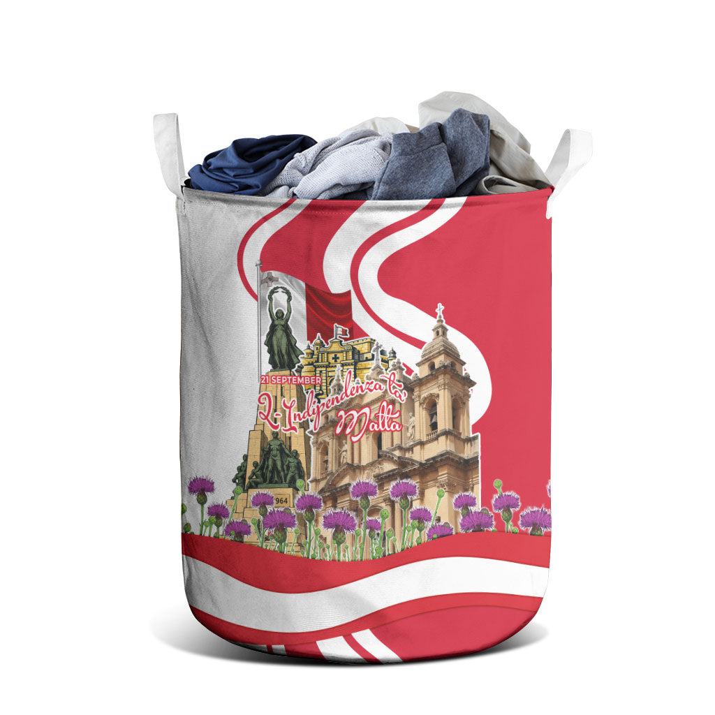Malta Independence Day Laundry Basket Maltese Flag Cross Knight Born By The Sea
