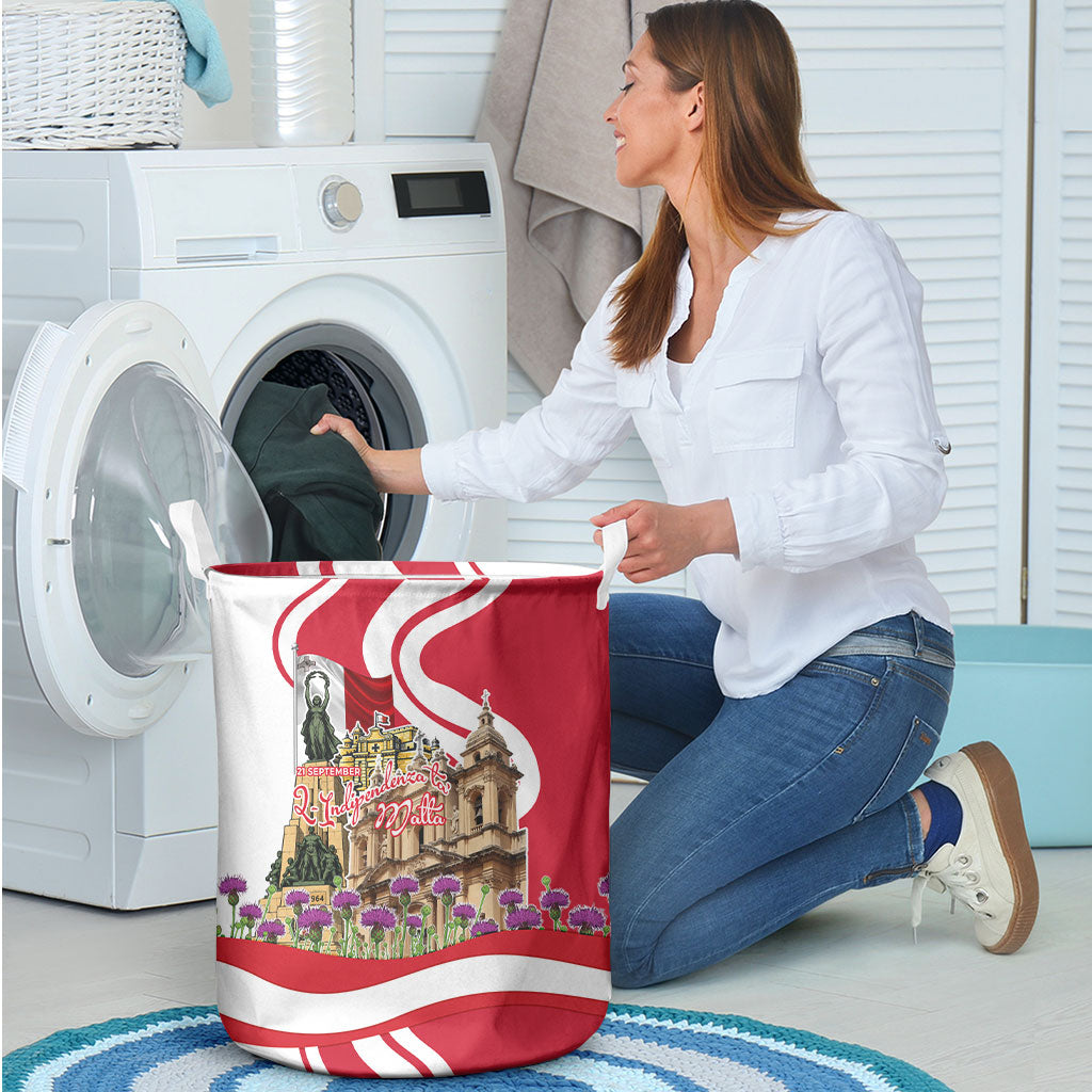 Malta Independence Day Laundry Basket Maltese Flag Cross Knight Born By The Sea
