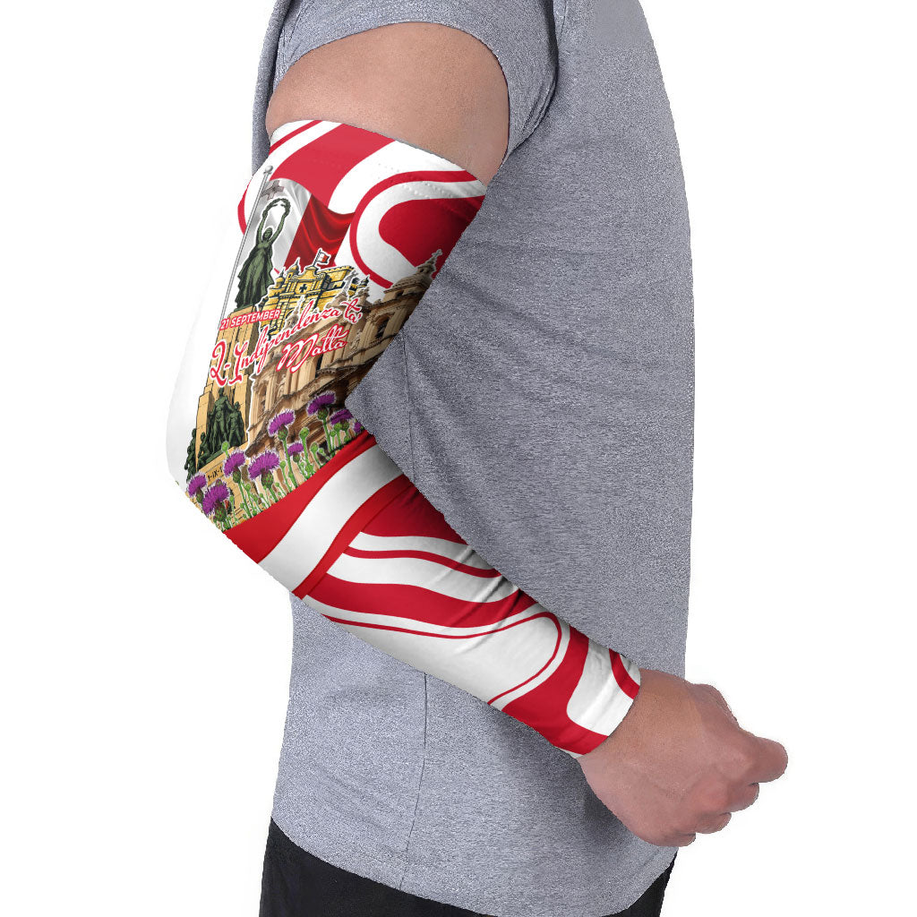Malta Independence Day Arm Sleeves Maltese Flag Cross Knight Born By The Sea