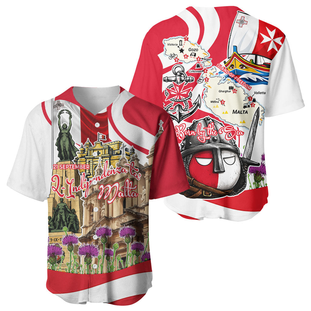 Malta Independence Day Baseball Jersey Maltese Flag Cross Knight Born By The Sea