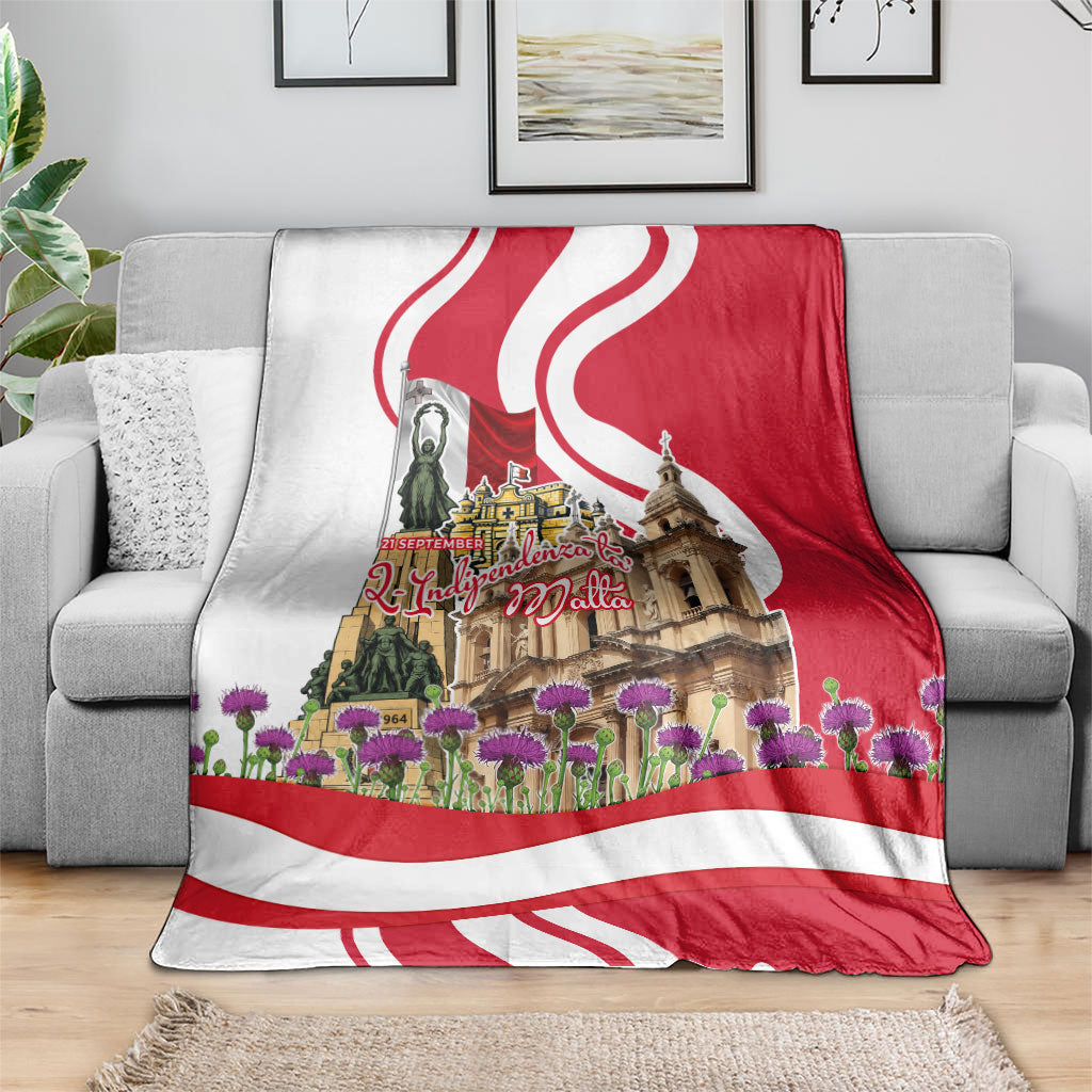 Malta Independence Day Blanket Maltese Flag Cross Knight Born By The Sea