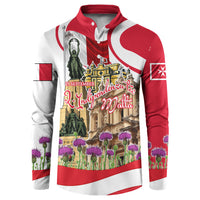 Malta Independence Day Button Sweatshirt Maltese Flag Cross Knight Born By The Sea