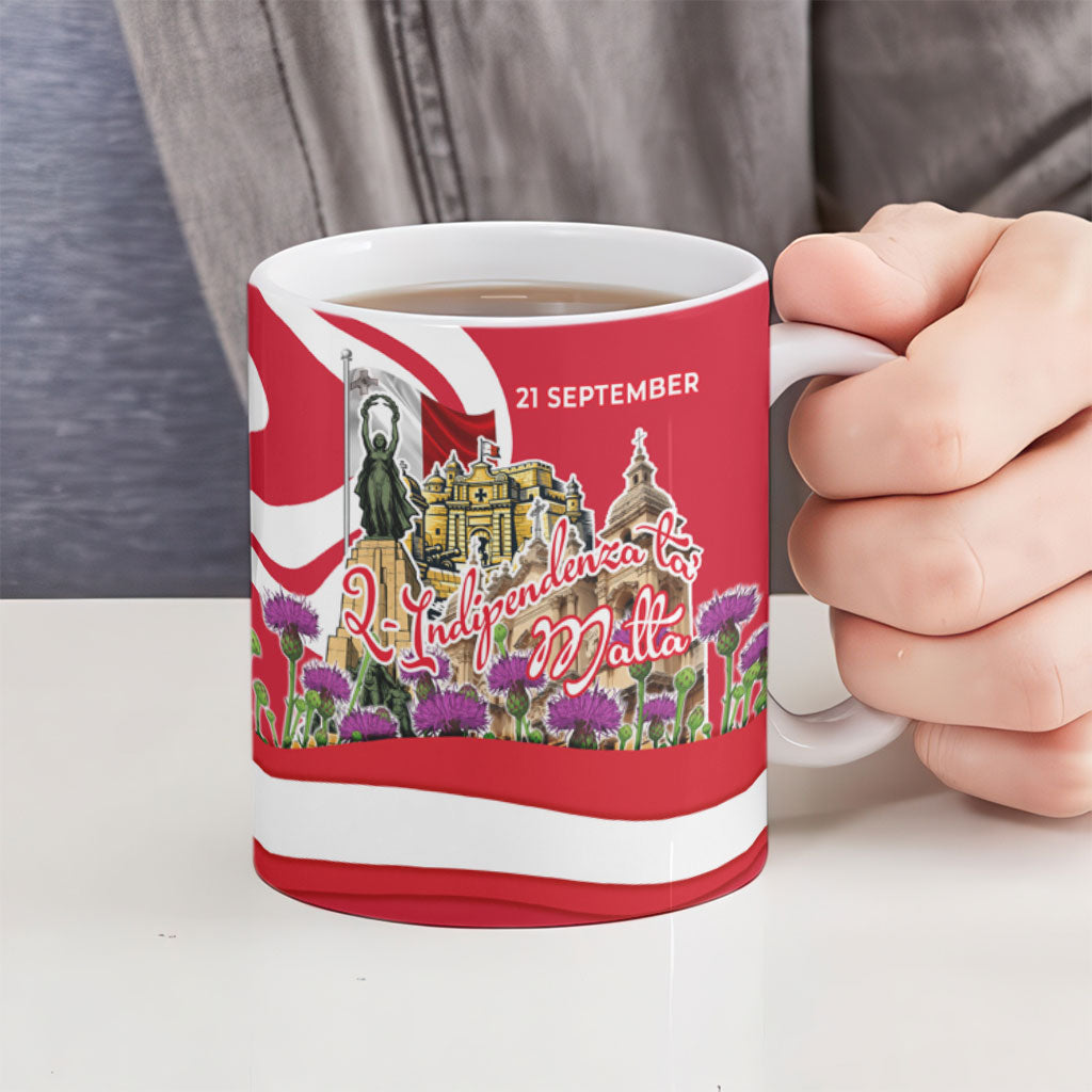 Malta Independence Day Ceramic Mug Maltese Flag Cross Knight Born By The Sea