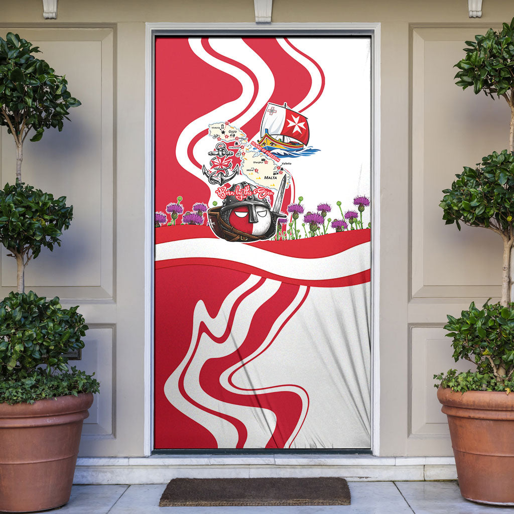 Malta Independence Day Door Cover Maltese Flag Cross Knight Born By The Sea