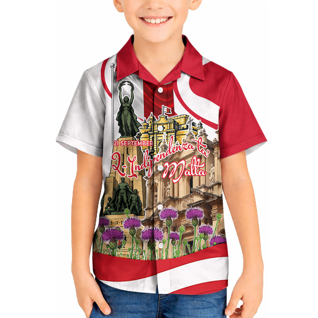 Malta Independence Day Kid Hawaiian Shirt Maltese Flag Cross Knight Born By The Sea