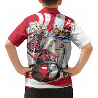 Malta Independence Day Kid Hawaiian Shirt Maltese Flag Cross Knight Born By The Sea