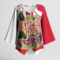 Malta Independence Day Kimono Sleeve Blouse Maltese Flag Cross Knight Born By The Sea