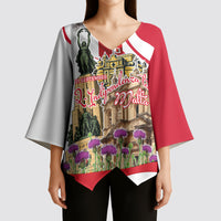 Malta Independence Day Kimono Sleeve Blouse Maltese Flag Cross Knight Born By The Sea