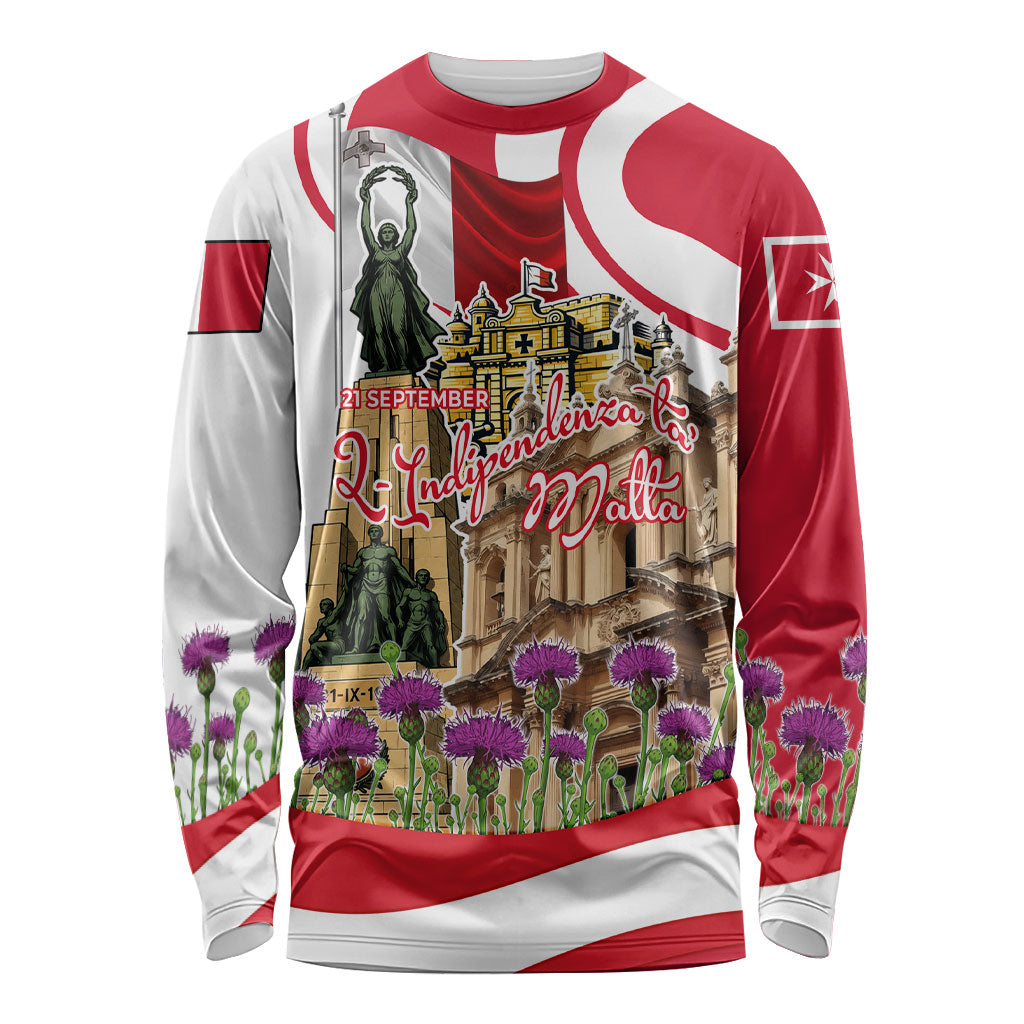 Malta Independence Day Long Sleeve Shirt Maltese Flag Cross Knight Born By The Sea