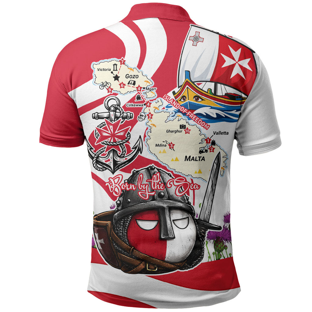 Malta Independence Day Polo Shirt Maltese Flag Cross Knight Born By The Sea