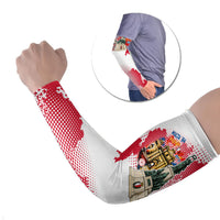 Malta Independence Day Arm Sleeves Maltese Flag Monument Coat Of Arms Halftone