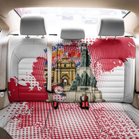 Malta Independence Day Back Car Seat Cover Maltese Flag Monument Coat Of Arms Halftone