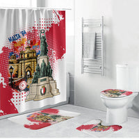 Malta Independence Day Bathroom Set Maltese Flag Monument Coat Of Arms Halftone