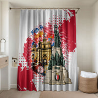 Malta Independence Day Bathroom Set Maltese Flag Monument Coat Of Arms Halftone