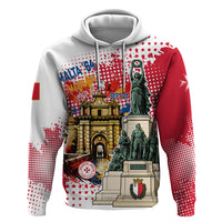 Malta Independence Day Hoodie Maltese Flag Monument Coat Of Arms Halftone