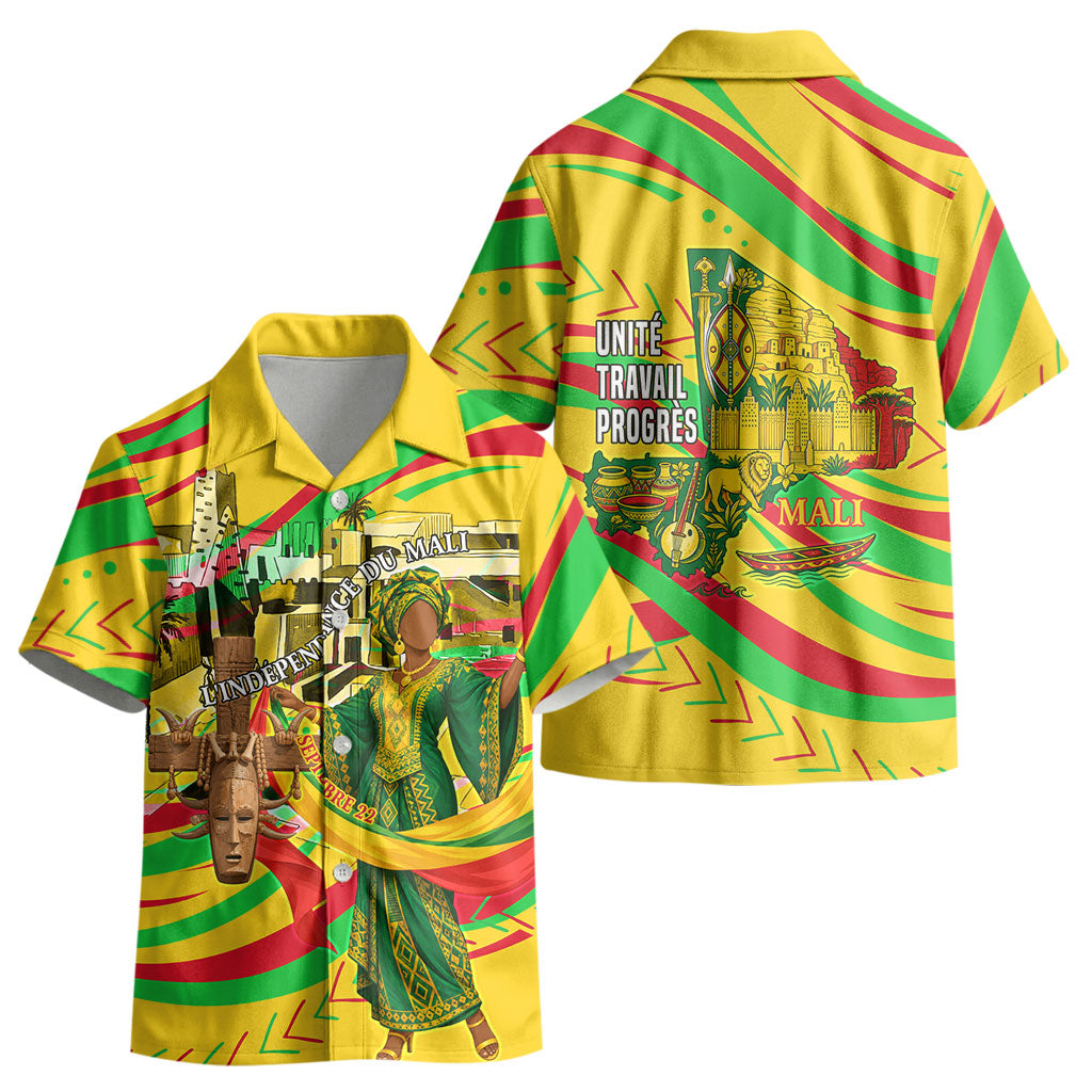 Mali Independence Day Kid Hawaiian Shirt Traditional West African Cultural Pride Flag Colors
