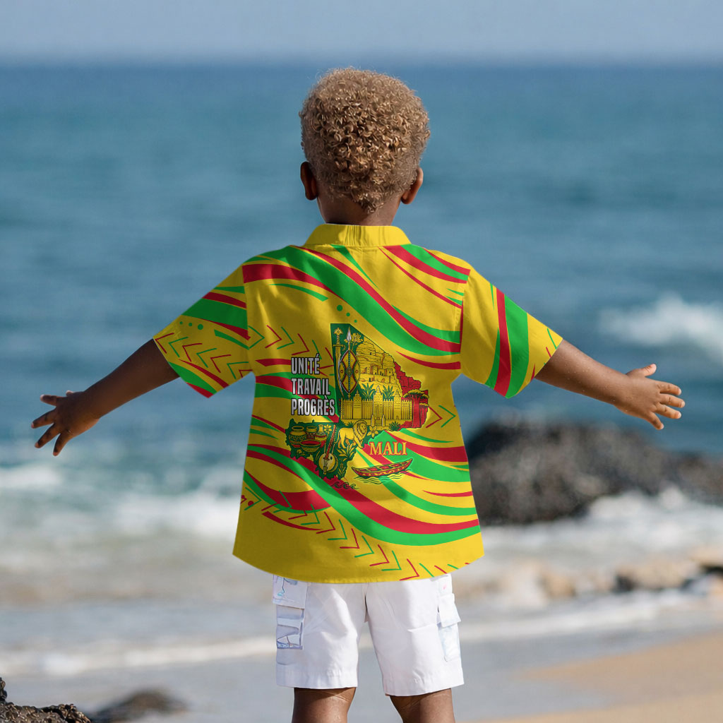 Mali Independence Day Kid Hawaiian Shirt Traditional West African Cultural Pride Flag Colors