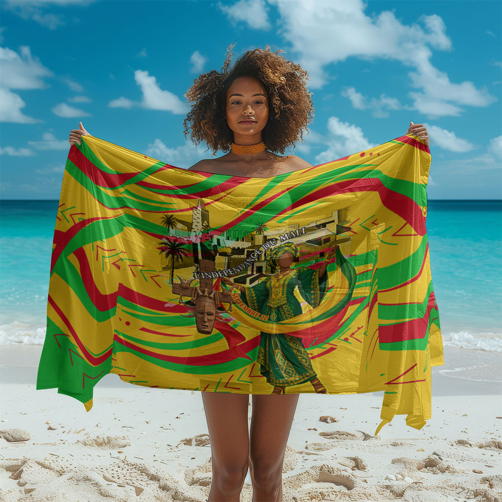 Mali Independence Day Sarong Traditional West African Cultural Pride Flag Colors