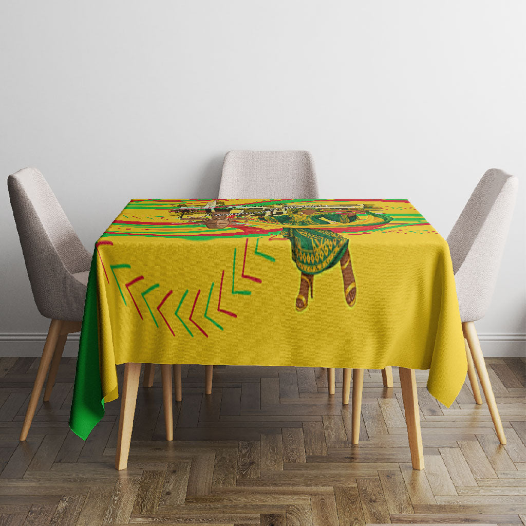 Mali Independence Day Tablecloth Traditional West African Cultural Pride Flag Colors