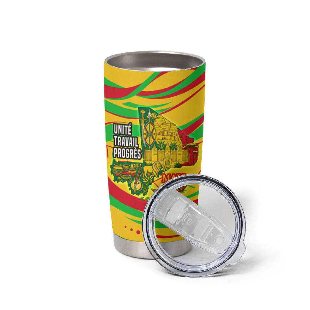 Mali Independence Day Tumbler Cup Traditional West African Cultural Pride Flag Colors