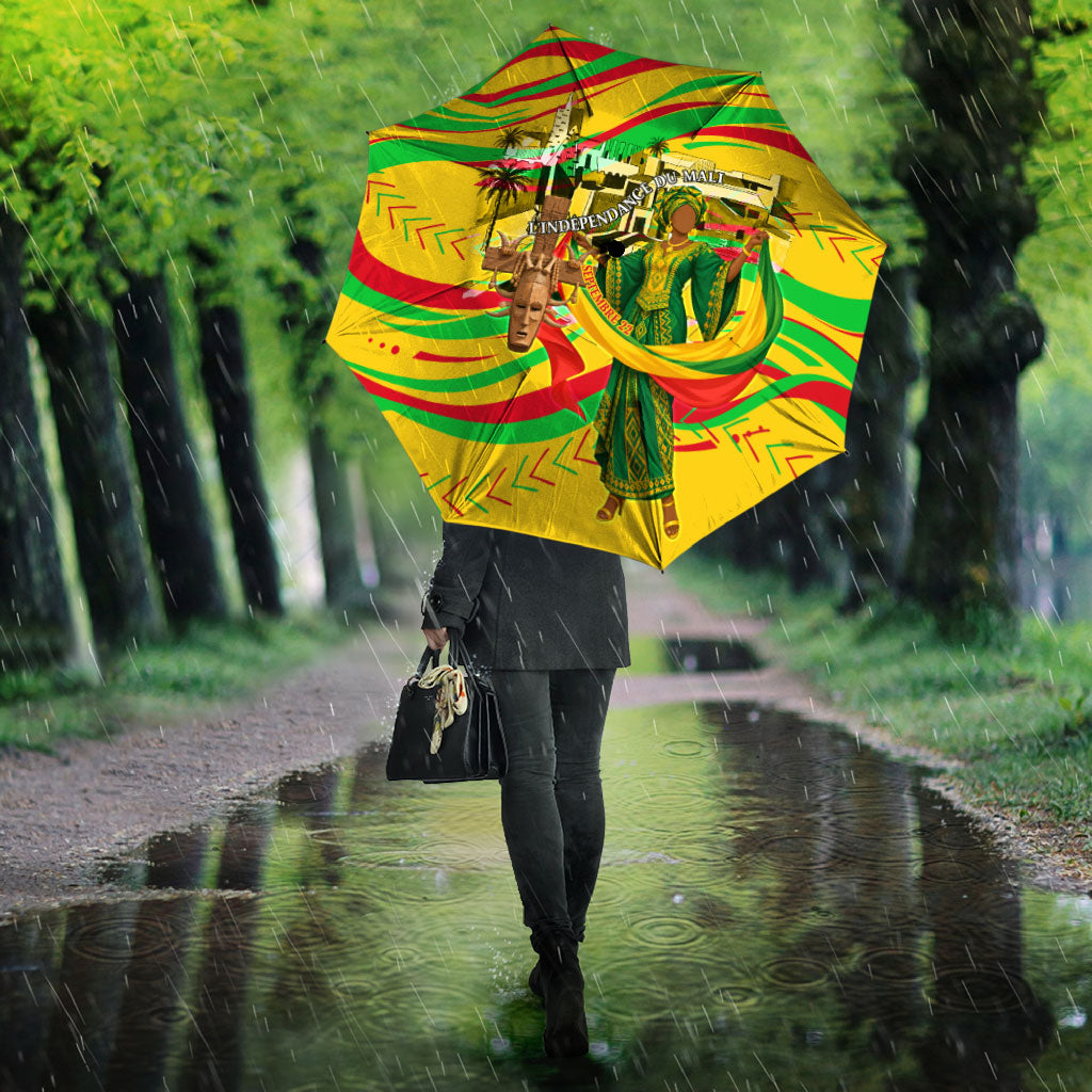 Mali Independence Day Umbrella Traditional West African Cultural Pride Flag Colors