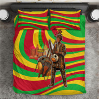 Mali Independence Day Bedding Set West African Kora Musician Cultural