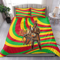 Mali Independence Day Bedding Set West African Kora Musician Cultural