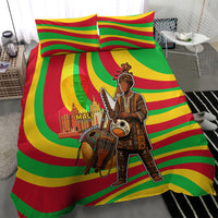 Mali Independence Day Bedding Set West African Kora Musician Cultural