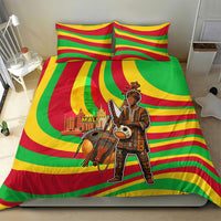 Mali Independence Day Bedding Set West African Kora Musician Cultural