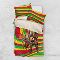 Mali Independence Day Bedding Set West African Kora Musician Cultural