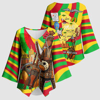 Mali Independence Day Kimono Sleeve Blouse West African Kora Musician Cultural