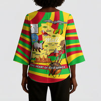 Mali Independence Day Kimono Sleeve Blouse West African Kora Musician Cultural