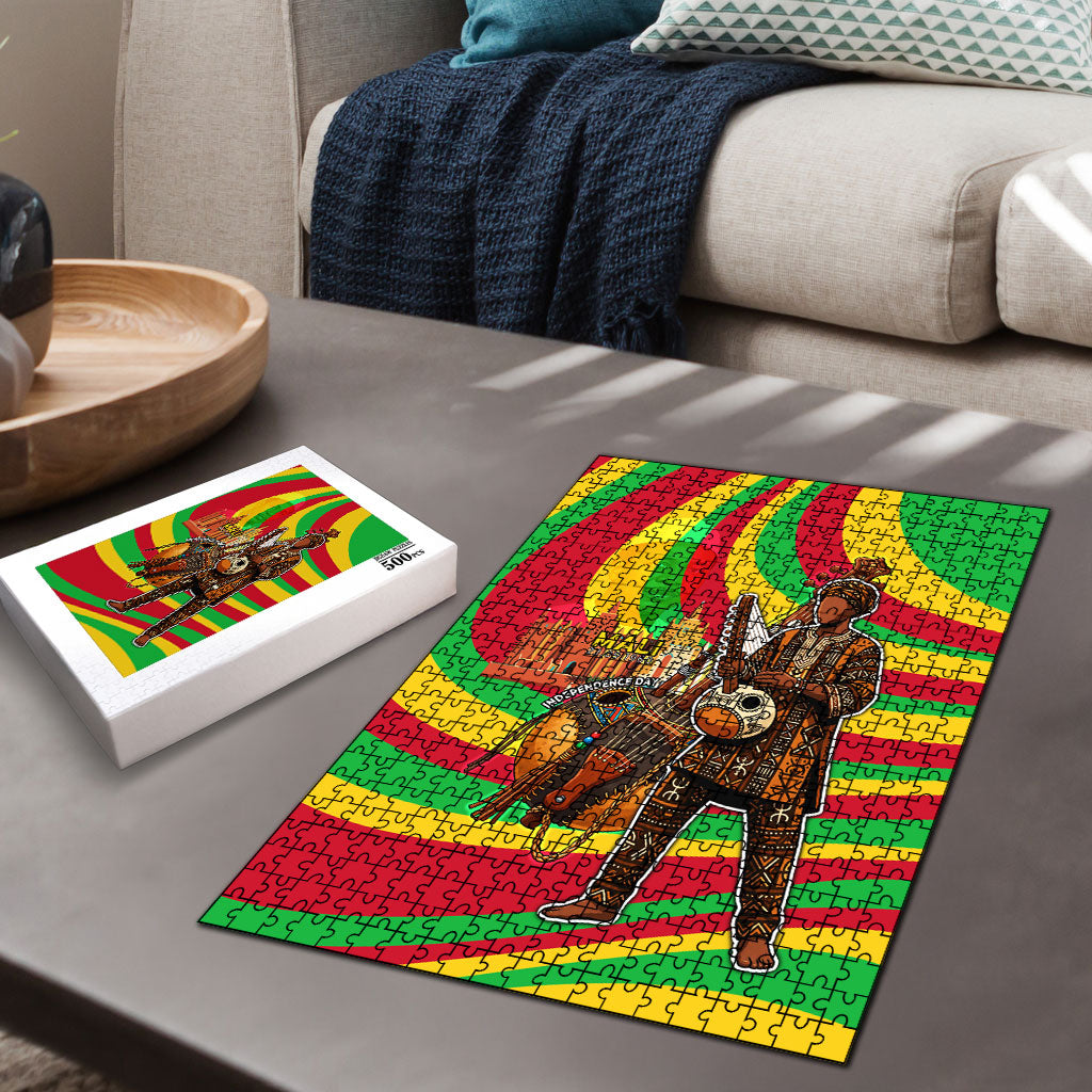 Mali Independence Day Puzzle West African Kora Musician Cultural