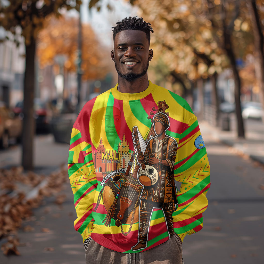 Mali Independence Day Sweatshirt West African Kora Musician Cultural
