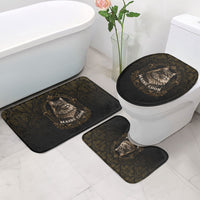 Maine Coon Cat Gentle Giant Bathroom Set Royal Feline Vintage Gold Damask Portrait