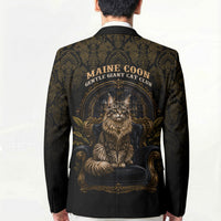 Maine Coon Cat Gentle Giant Blazer Royal Feline Vintage Gold Damask Portrait