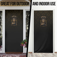 Maine Coon Cat Gentle Giant Door Cover Royal Feline Vintage Gold Damask Portrait