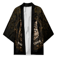 Maine Coon Cat Gentle Giant Kimono Royal Feline Vintage Gold Damask Portrait