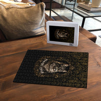 Maine Coon Cat Gentle Giant Puzzle Royal Feline Vintage Gold Damask Portrait