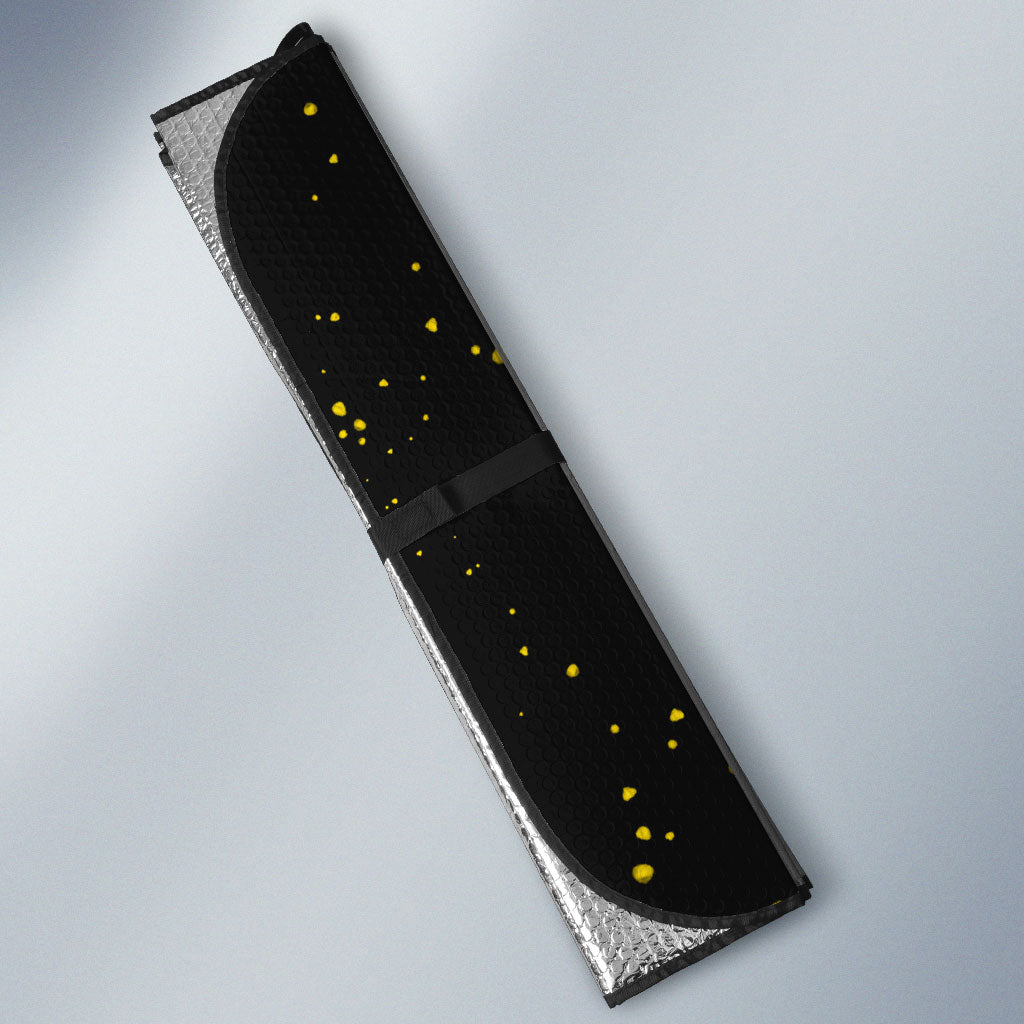 Black Cat Celestial Moon Auto Sun Shade Mystical Gold Floral Night Sky