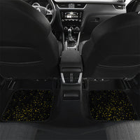 Black Cat Celestial Moon Car Mats Mystical Gold Floral Night Sky